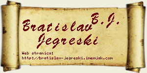 Bratislav Jegreški vizit kartica